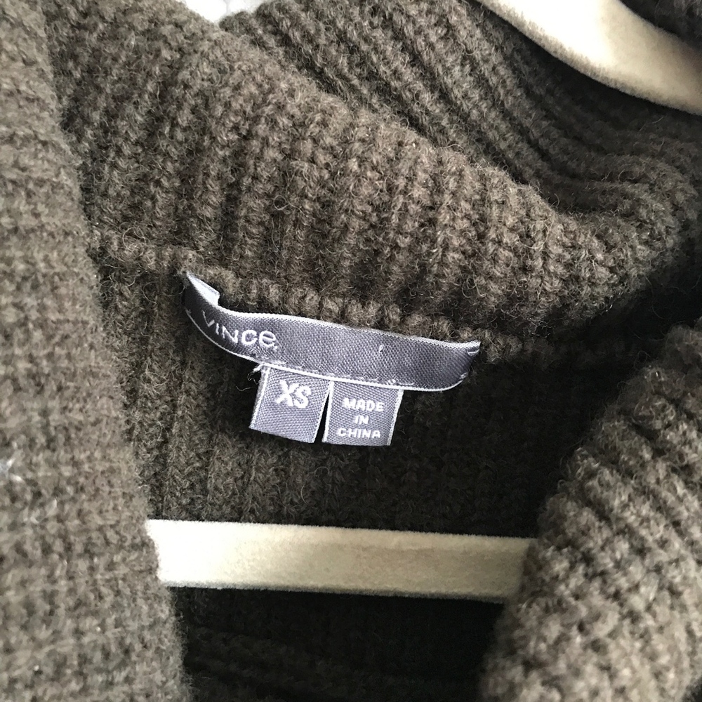 Vince Ribbed Snap Turtleneck Sweater - Picture 4 of 6